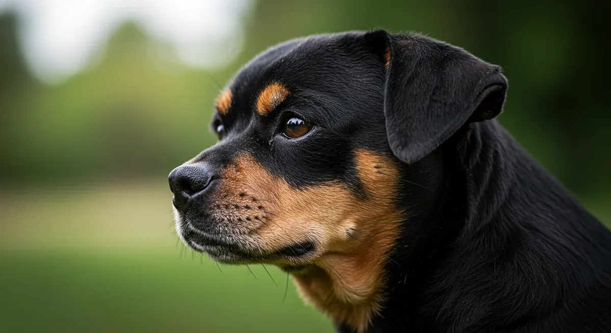 Side profile of an Affenpinscher's flat face showing the shortened muzzle structure that causes breathing difficulties in the breed