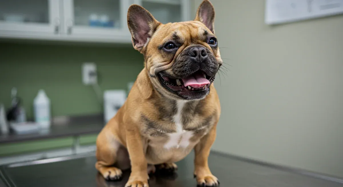 French Bulldog showing signs of breathing difficulty and respiratory distress associated with Brachycephalic Obstructive Airway Syndrome