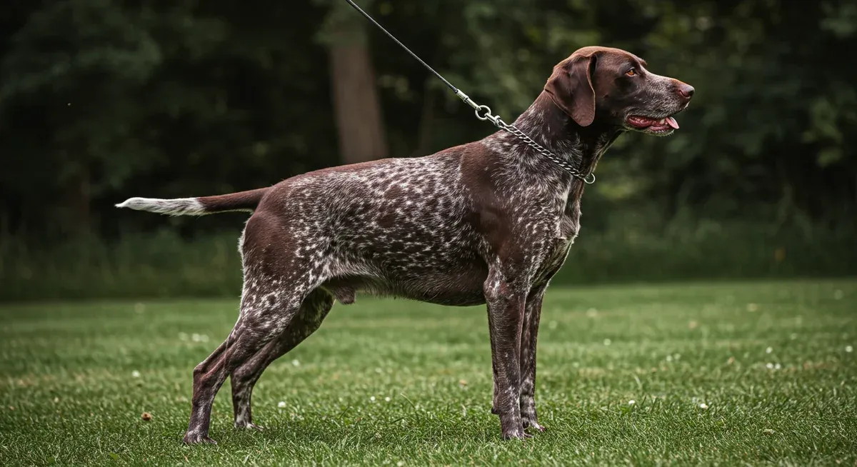 German Shorthaired Pointer displaying ideal body condition and muscle tone, illustrating proper weight management for joint health
